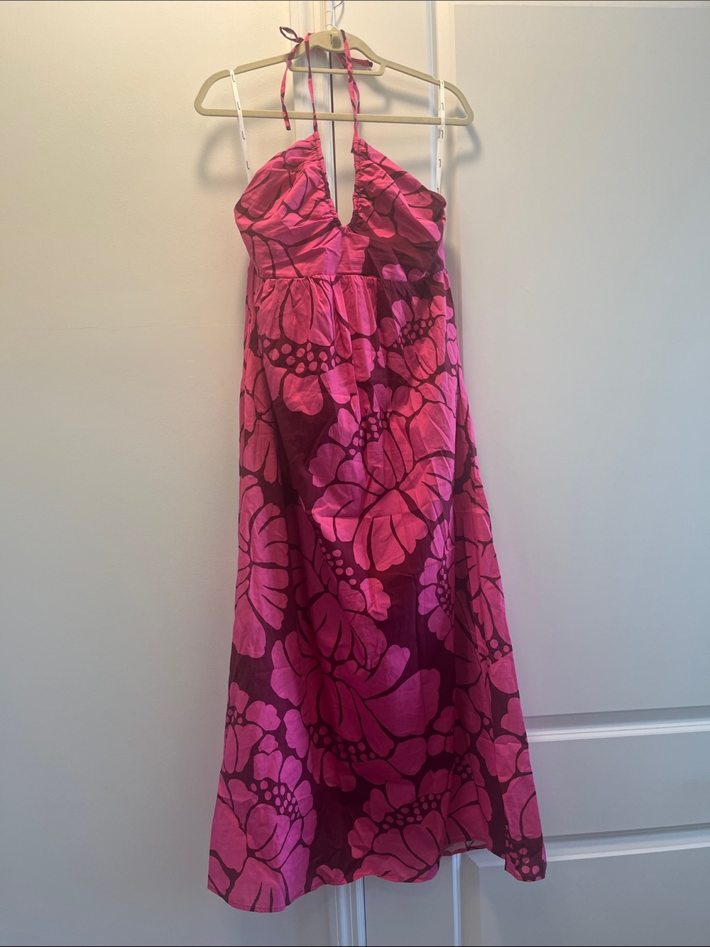 MINKPINK Pink Floral Halter Maxi Dress